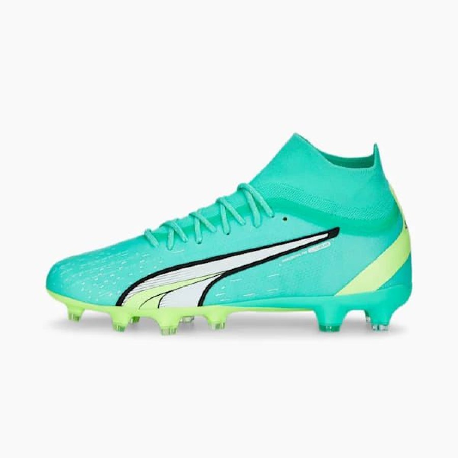 Shoes * | Ultra Pro Fg/Ag Men'S Soccer Cleats Electric Peppermint-Puma White-Fast Yellow