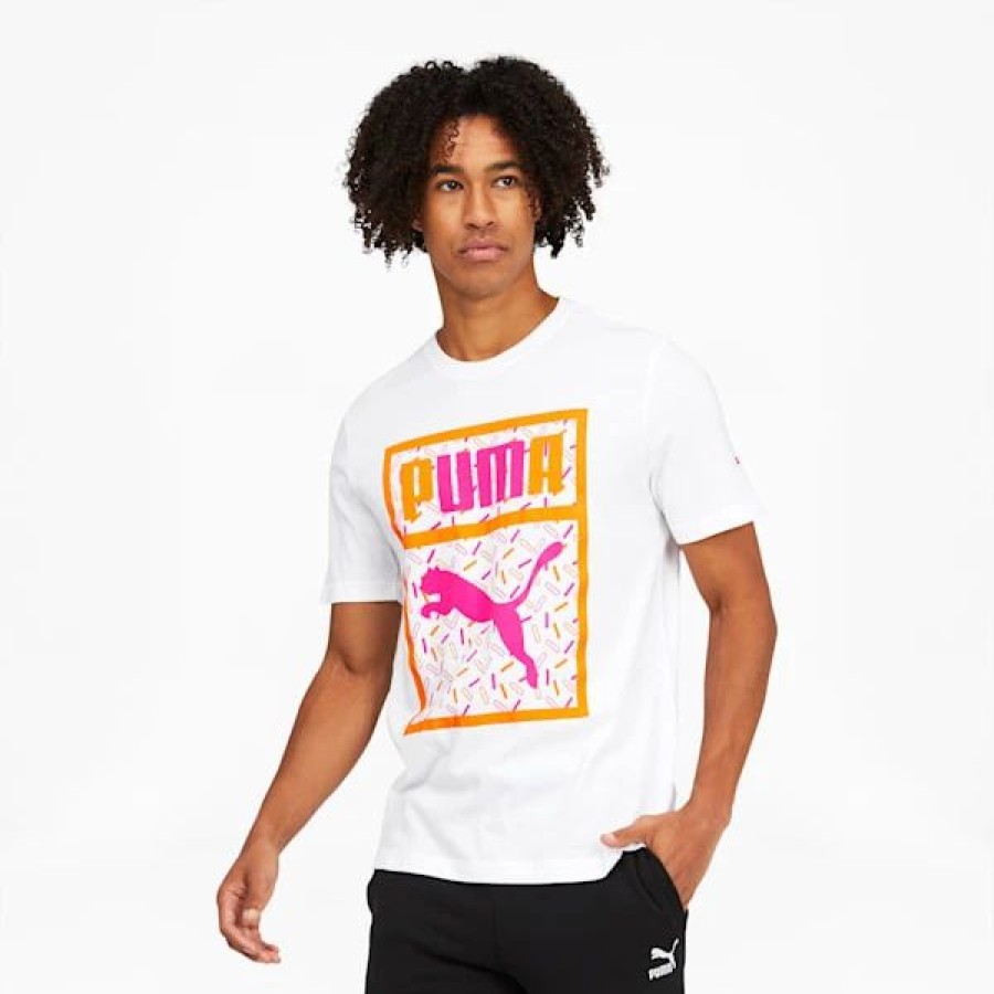 Clothing * | Puma Sprinkle Tee Puma White : Sold Out