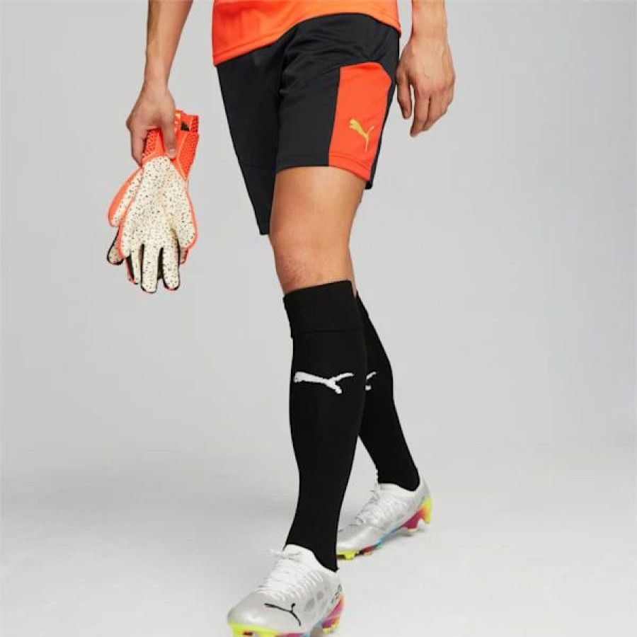 Clothing * | Individualfinal Men'S Soccer Training Shorts Puma Black-Fiery Coral