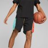 Sports * | Blocked Shot Basketball Men'S Shorts Puma Black-Colorblock