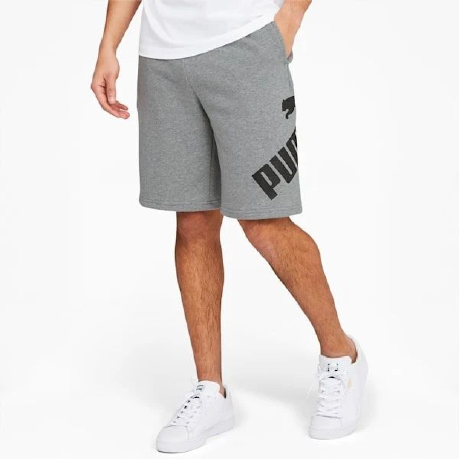 Clothing * | Puma 10 Big Logo Men'S Shorts Medium Gray Heather