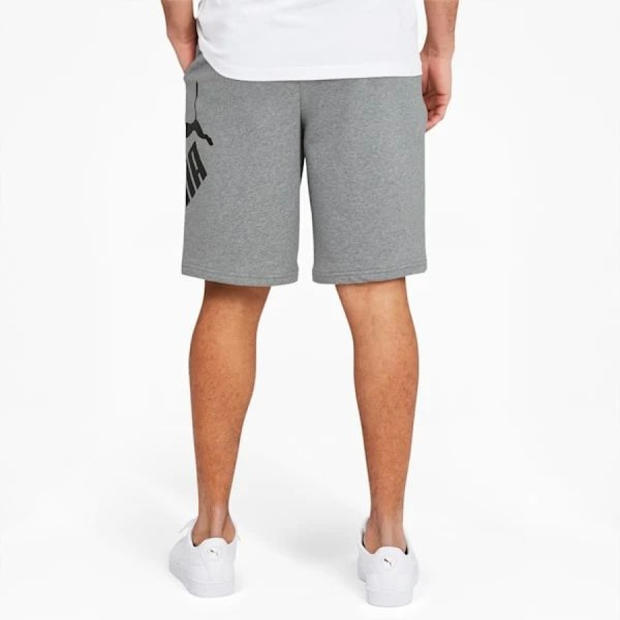 Clothing * | Puma 10 Big Logo Men'S Shorts Medium Gray Heather