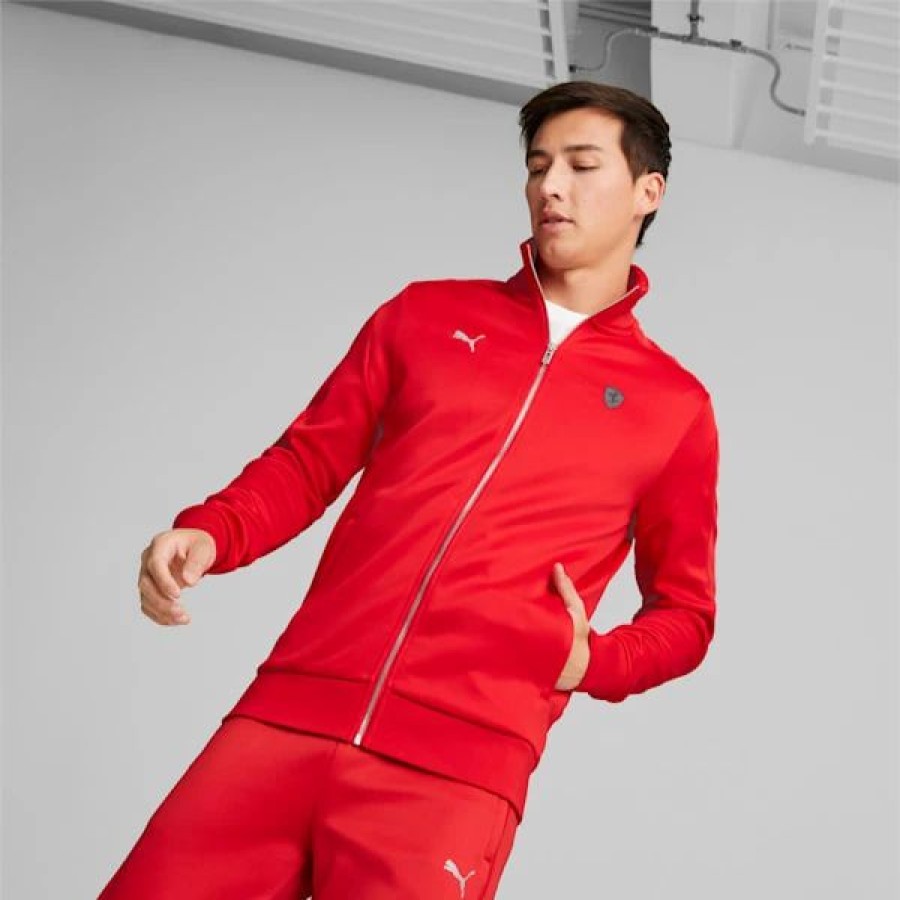 Clothing * | Puma Scuderia Ferrari Style Mt7 Men'S Track Jacket Rosso Corsa