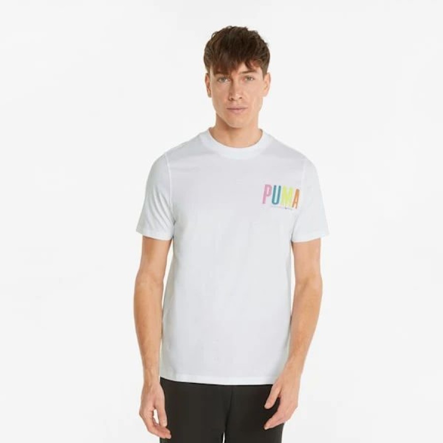 Clothing * | Sportswear By Puma Graphic Men'S Tee Puma White