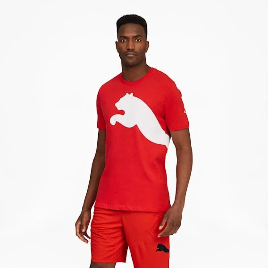 Clothing * | Puma Oversized Logo Men'S Tee For All Time Red