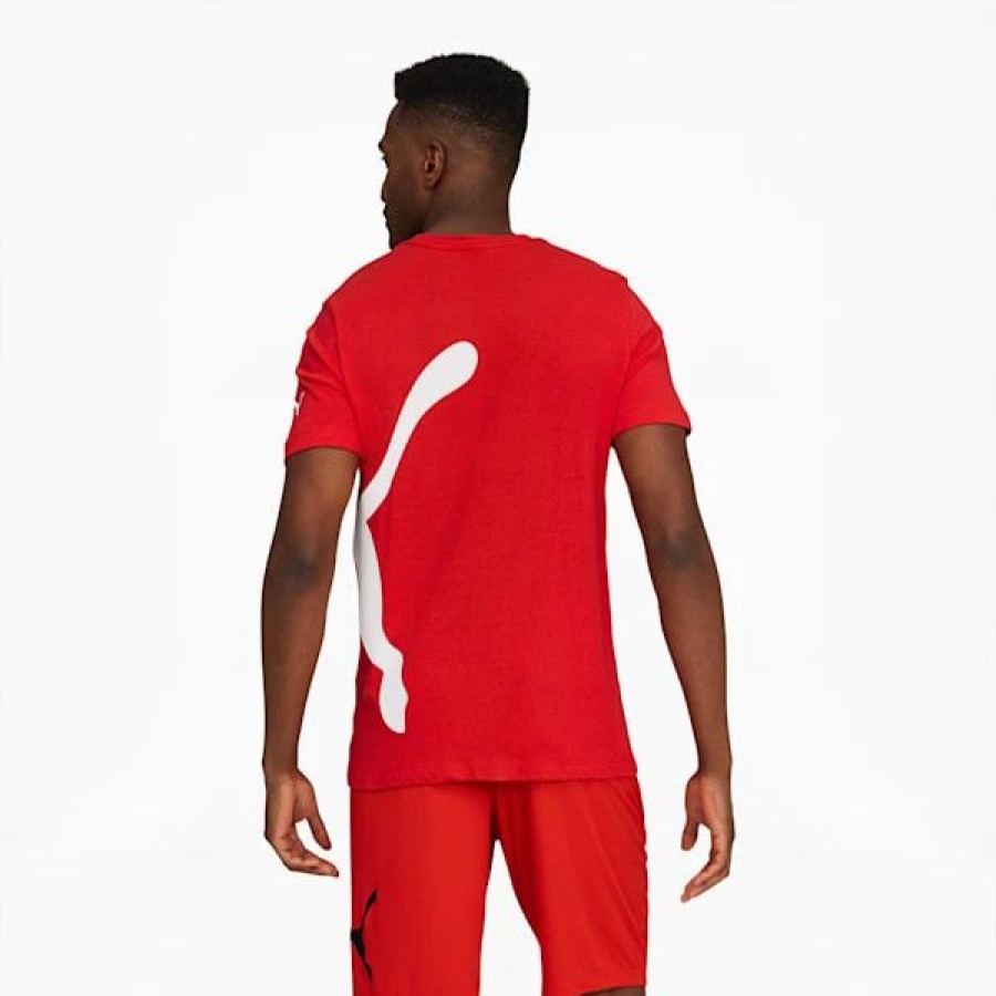 Clothing * | Puma Oversized Logo Men'S Tee For All Time Red