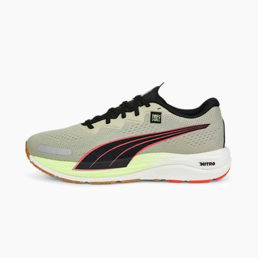 Shoes * | Puma X First Mile Velocity Nitro 2 Men'S Running Shoes Pebble Gray-Firelight-Puma Black