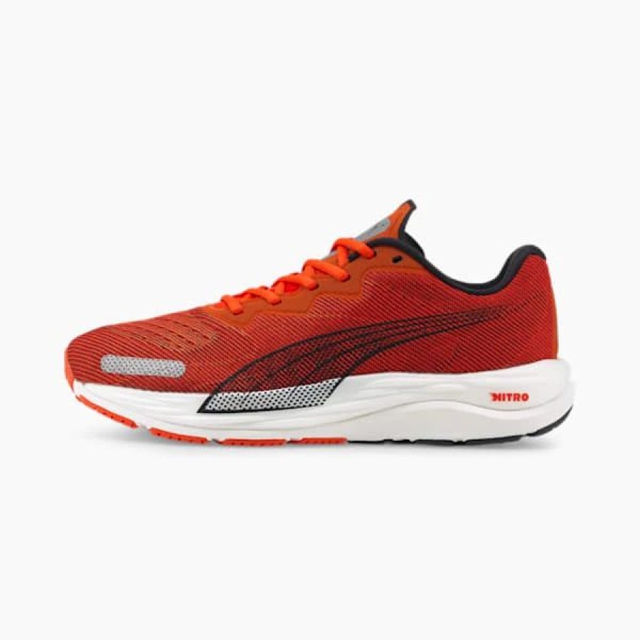 Shoes * | Velocity Nitro 2 Men'S Running Shoes Cherry Tomato-Puma Black