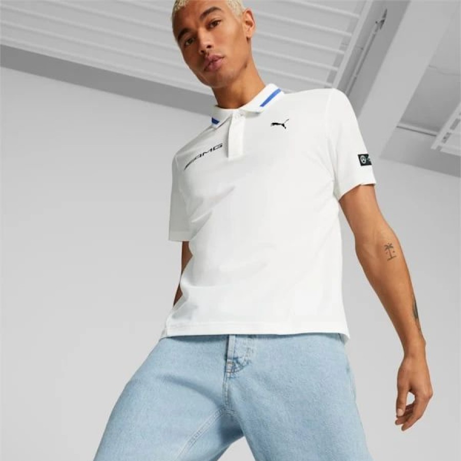 Clothing * | Mercedes-Amg Petronas Motorsport Men'S Polo Shirt Puma White