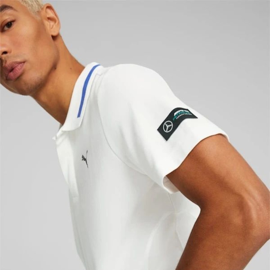 Clothing * | Mercedes-Amg Petronas Motorsport Men'S Polo Shirt Puma White