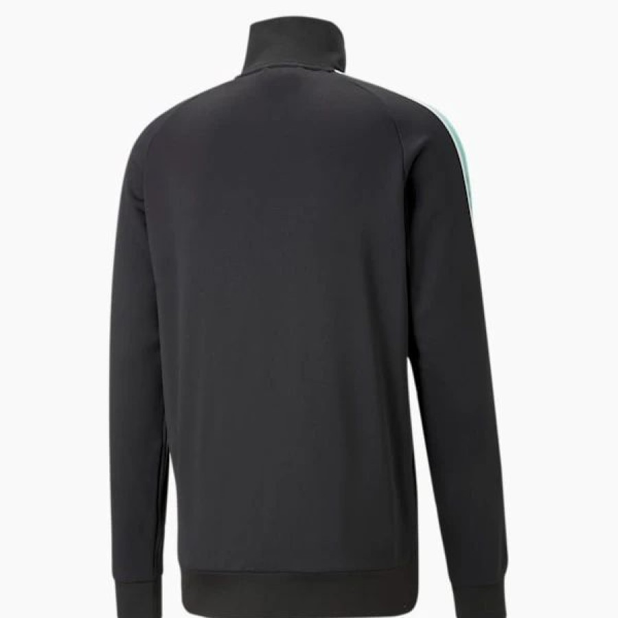 Clothing * | T7 Sport Men'S Track Jacket Puma Black-Mint