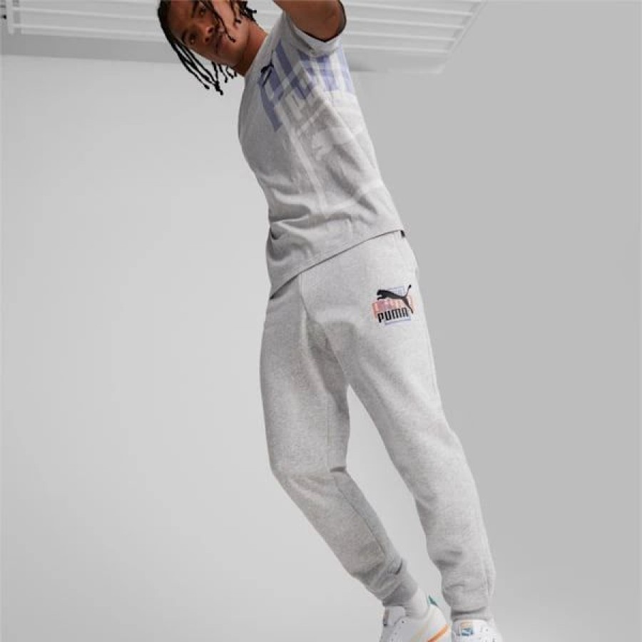 Clothing * | Classics Gen Puma Men'S Sweatpants Light Gray Heather