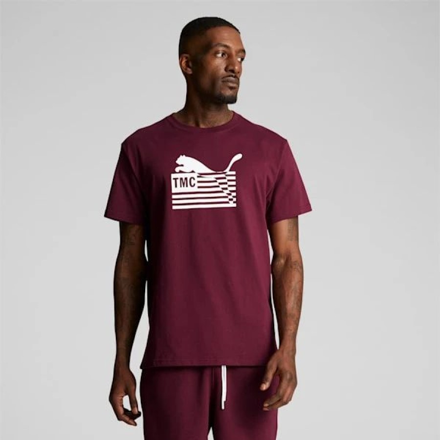 Clothing * | Puma X Tmc Everyday Hussle Graphic Tee Burgundy