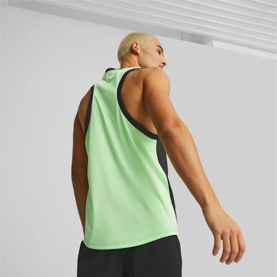 Clothing * | Fit Ultrabreathe Men'S Training Tank Top Puma Black-Fizzy Lime