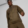 Sports * | Puma Seasons Men'S Fleece Running Pullover Deep Olive