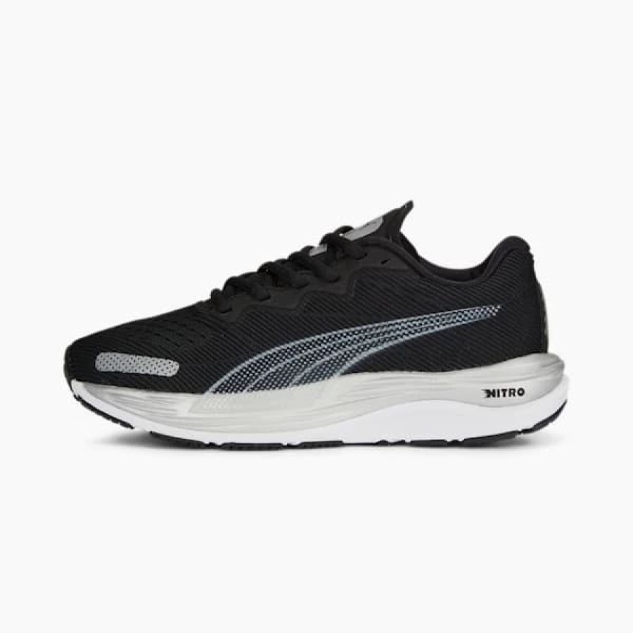 Sport * | Velocity Nitro 2 Big Kids' Running Shoes Puma Black-Puma White-Puma Silver