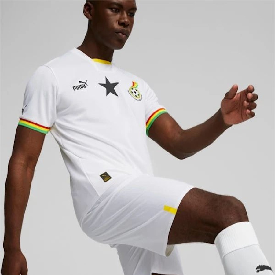 Sports * | Ghana Home '22/'23 Replica Men'S Jersey Puma White-Puma Black