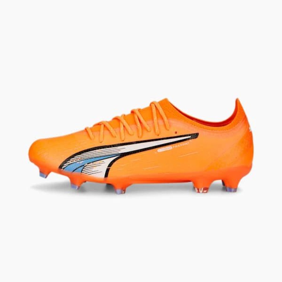 Sports * | Ultra Ultimate Fg/Ag Soccer Cleats Ultra Orange-Puma White-Blue Glimmer