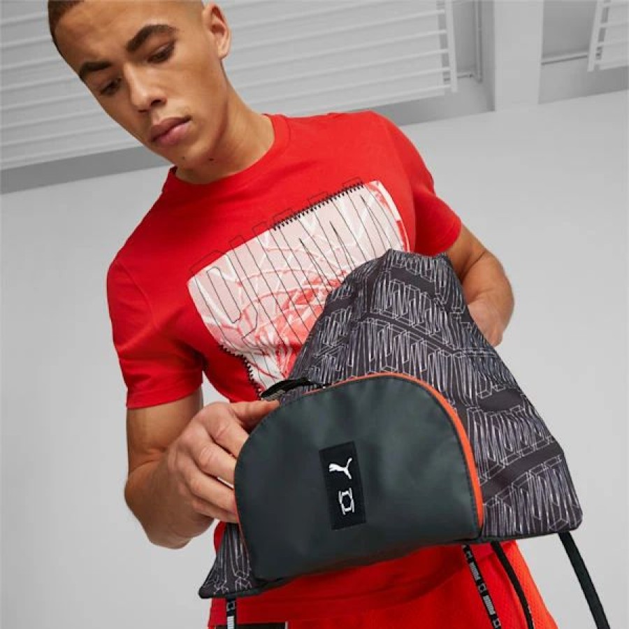 Sports * | Basketball Gym Sack Puma Black-Aop