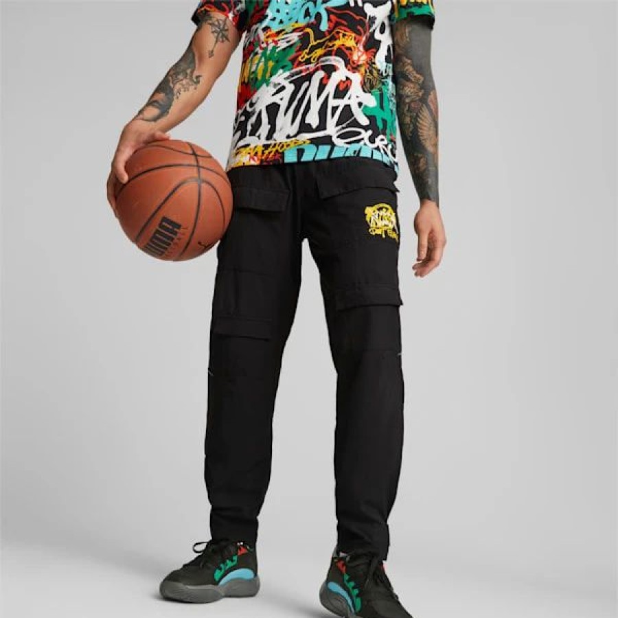 Sports * | Breakdown Cargo Men'S Basketball Pants Puma Black