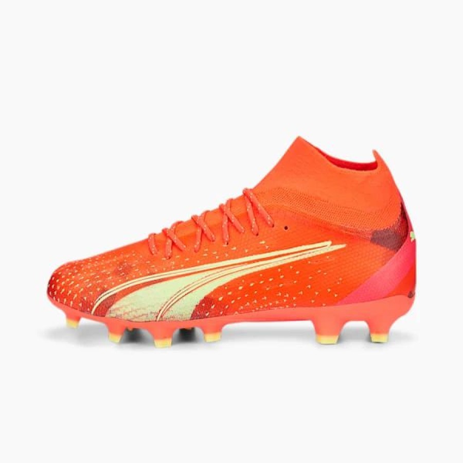 Shoes * | Ultra Pro Fg/Ag Soccer Cleats Fiery Coral-Fizzy Light-Puma Black