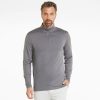 Sports * | Puma Cloudspun Grylbl Golf 1/4 Zip Quiet Shade Heather