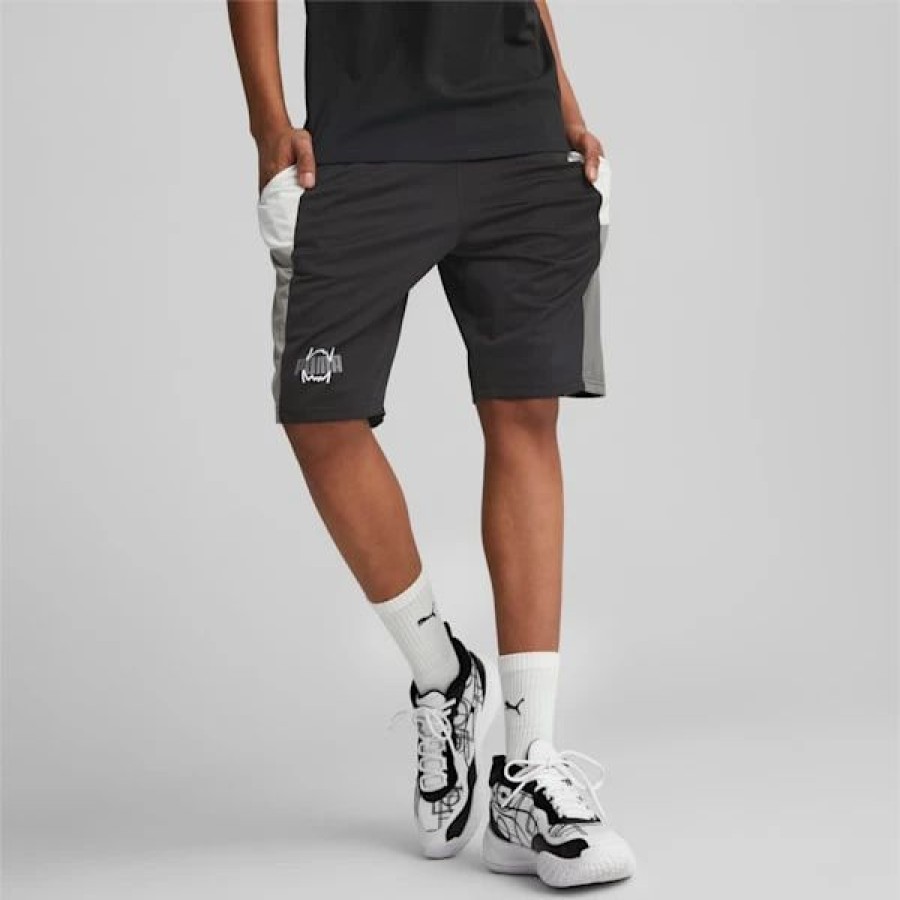 Sports * | Give N' Go Men'S Basketball Shorts Puma Black-Cast Iron