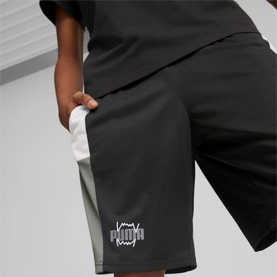 Sports * | Give N' Go Men'S Basketball Shorts Puma Black-Cast Iron