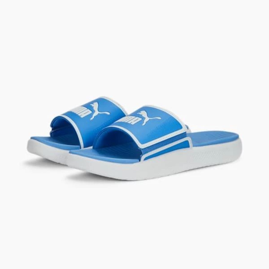 Shoes * | Softride Men'S Slides Dusky Blue-Puma White