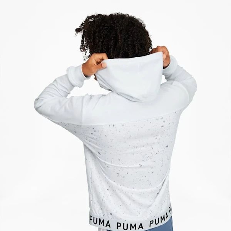 Clothing * | Printed Men'S Training Hoodie Puma White