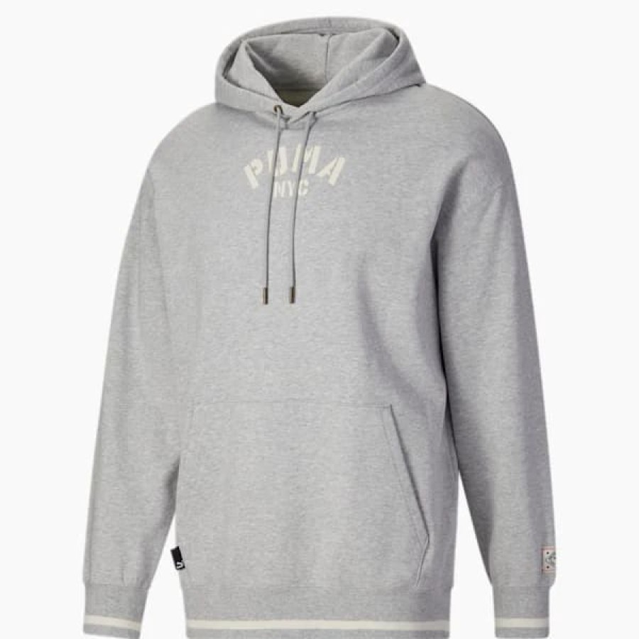 Clothing * | Puma Nyc Men'S Hoodie Light Gray Heather