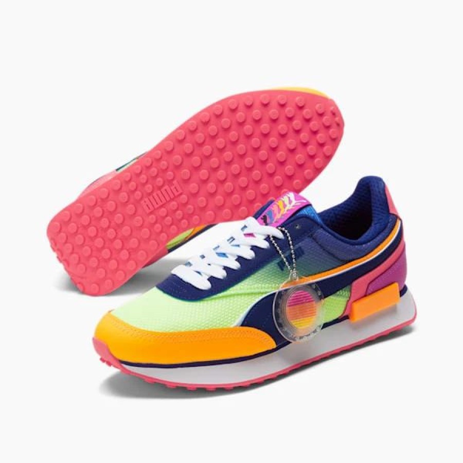 Shoes * | Puma Future Rider Sunset Sneakers Fizzy Apple-Elektro Blue-Sun Stream