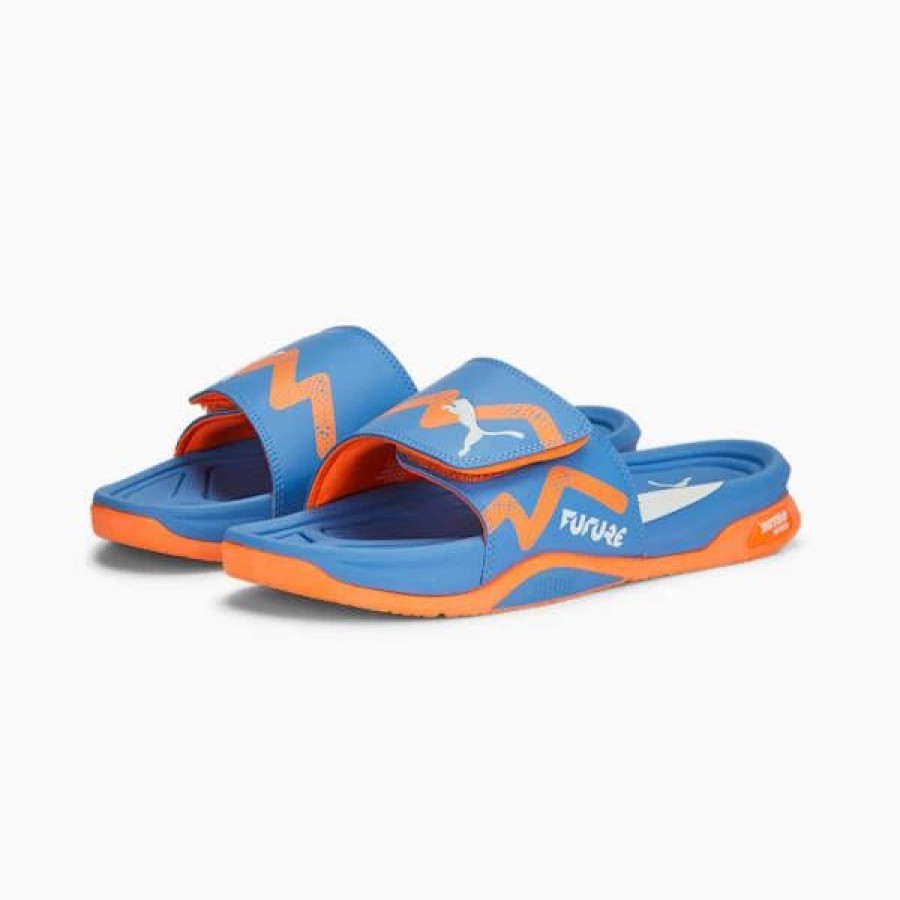 Shoes * | Dream Nitro Future Slides Blue Glimmer-Ultra Orange-Puma White