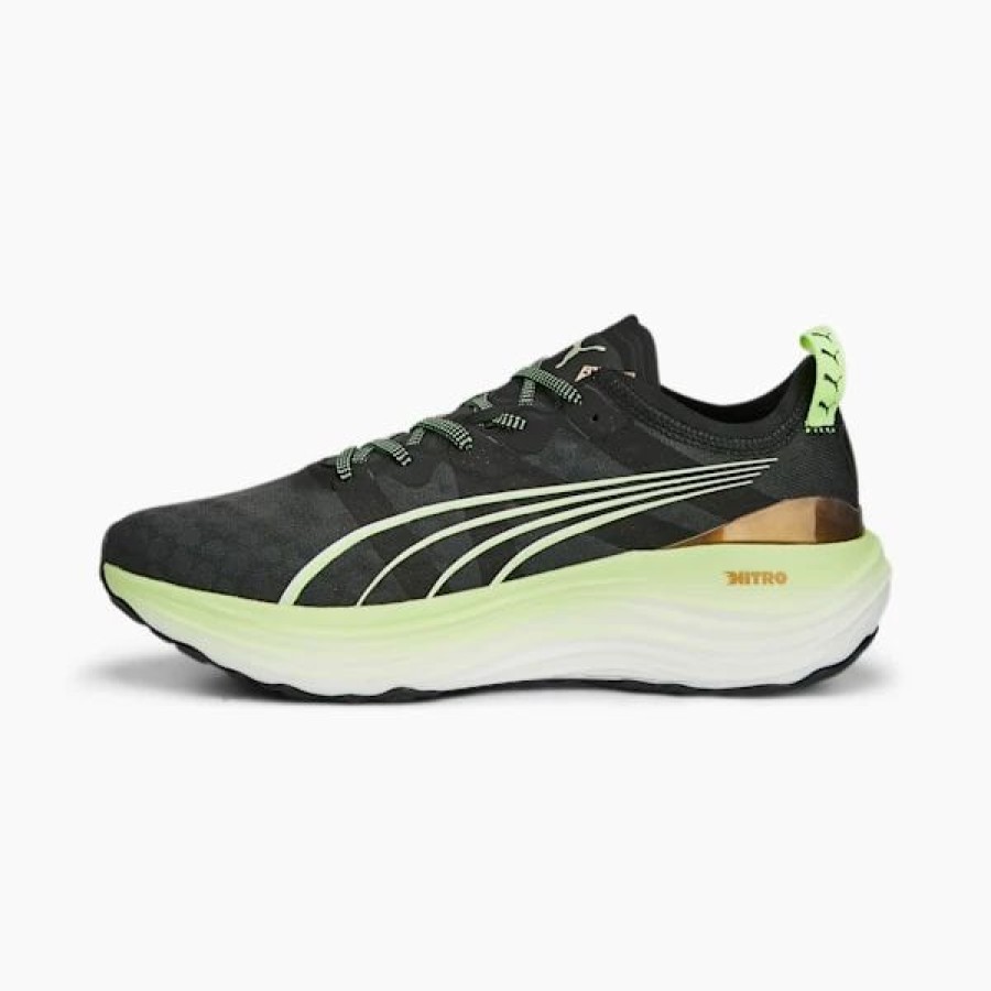 Shoes * | Foreverrun Nitro Men'S Running Shoes Puma Black-Light Mint