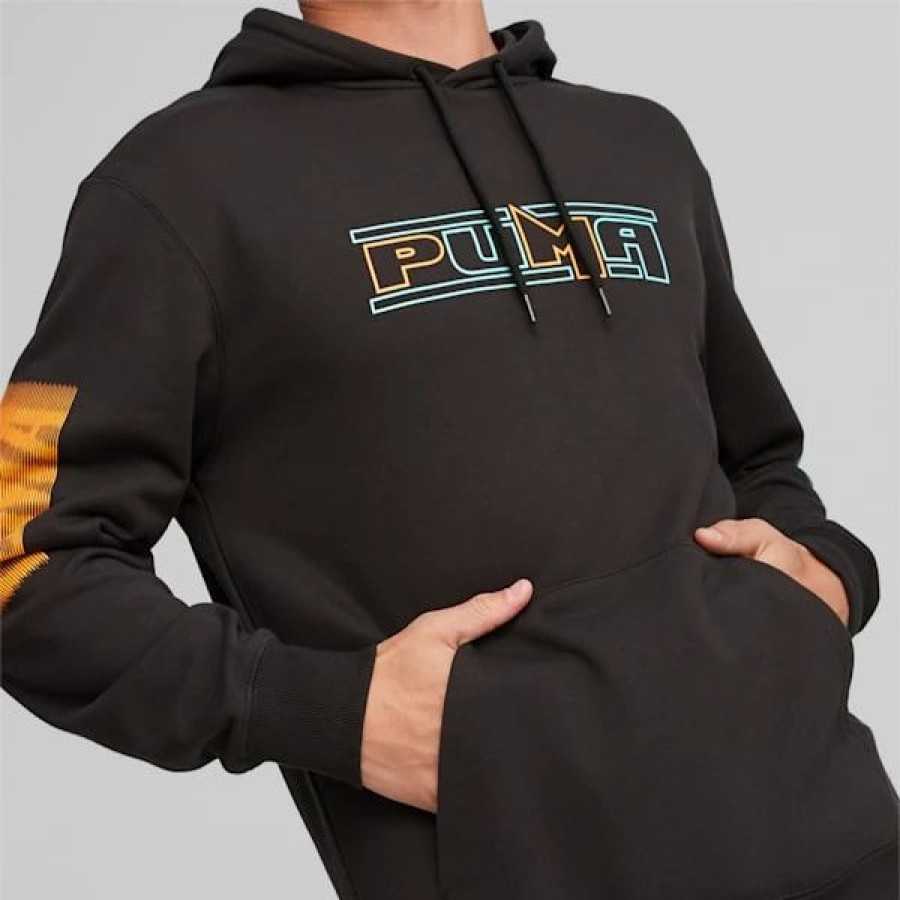 Clothing * | Sportswear By Puma Men'S Hoodie Puma Black