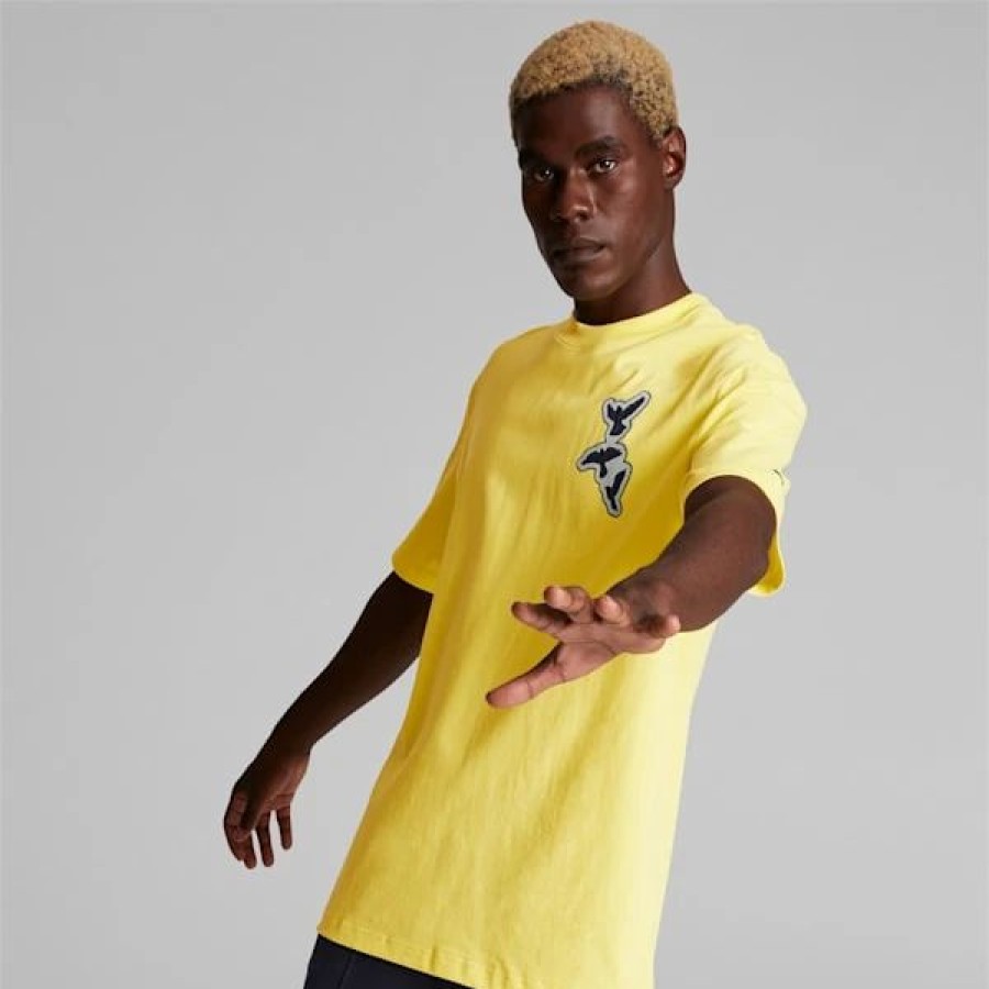 Clothing * | Puma Neymar Jr Relaxed Men'S Tee Limelight