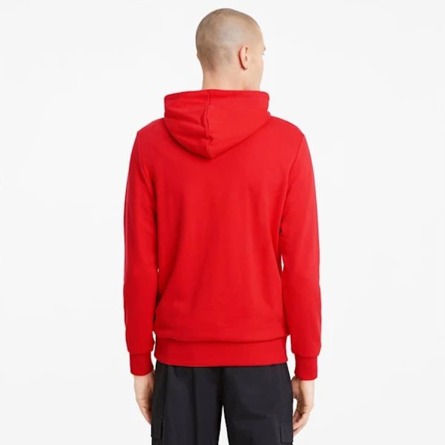 Clothing * | Puma Classics French Terry Logo Men'S Hoodie High Risk Red