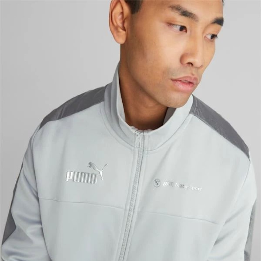 Sports * | Puma Bmw M Motorsport Monochrome Jacket Flat Light Gray