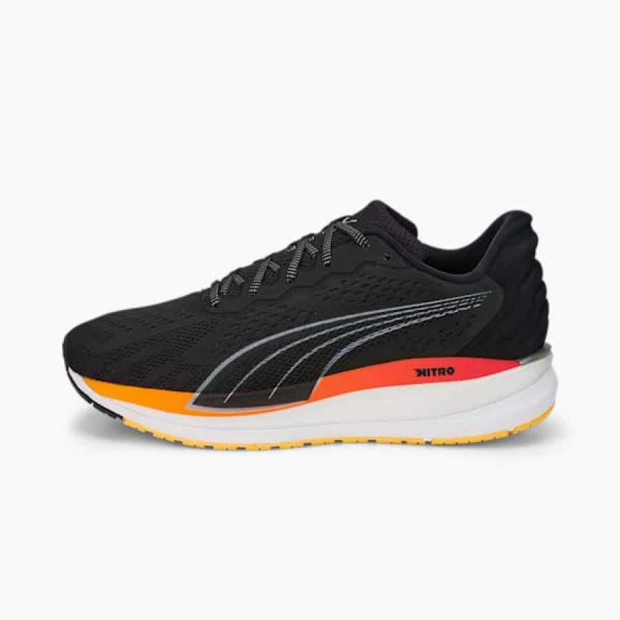 Shoes * | Magnify Nitro Surge Men'S Running Shoes Puma Black-Sunset Glow