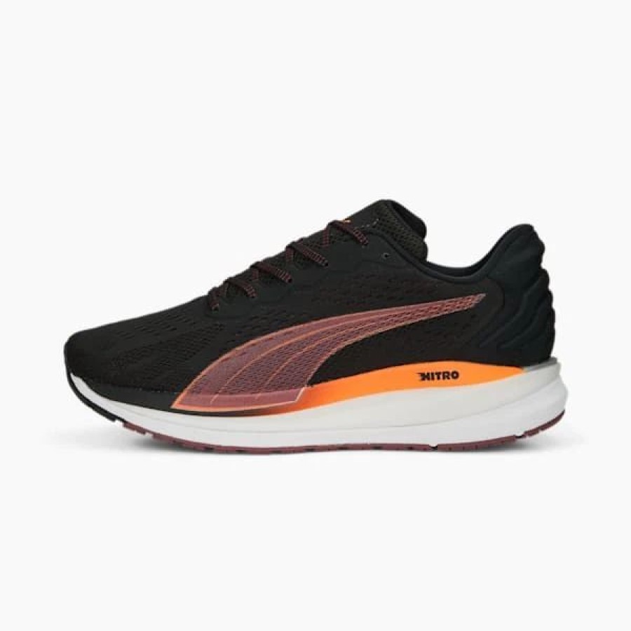 Shoes * | Magnify Nitro Surge Men'S Running Shoes Puma Black-Ultra Orange