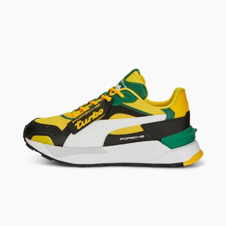 Shoes * | Porsche Legacy Mirage Sport Asphalt Motorsport Sneakers Lemon Chrome-Puma White-Vine