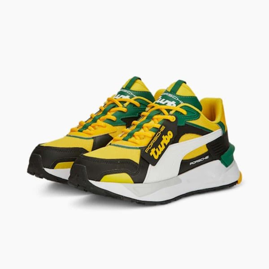 Shoes * | Porsche Legacy Mirage Sport Asphalt Motorsport Sneakers Lemon Chrome-Puma White-Vine