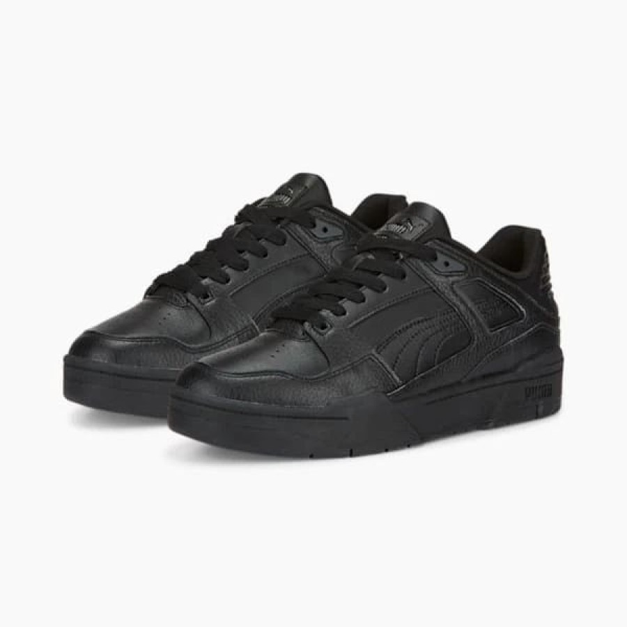 Shoes * | Slipstream Leather Sneakers Puma Black-Puma Black