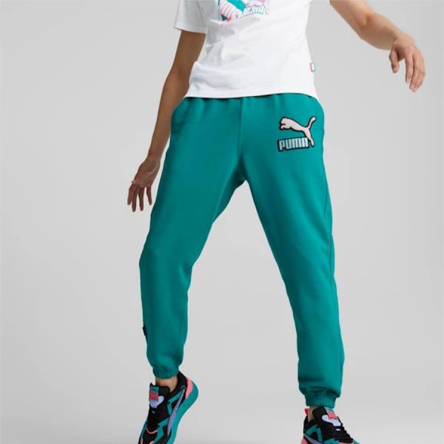 Sports * | Puma Fandom Men'S Sweatpants Deep Aqua