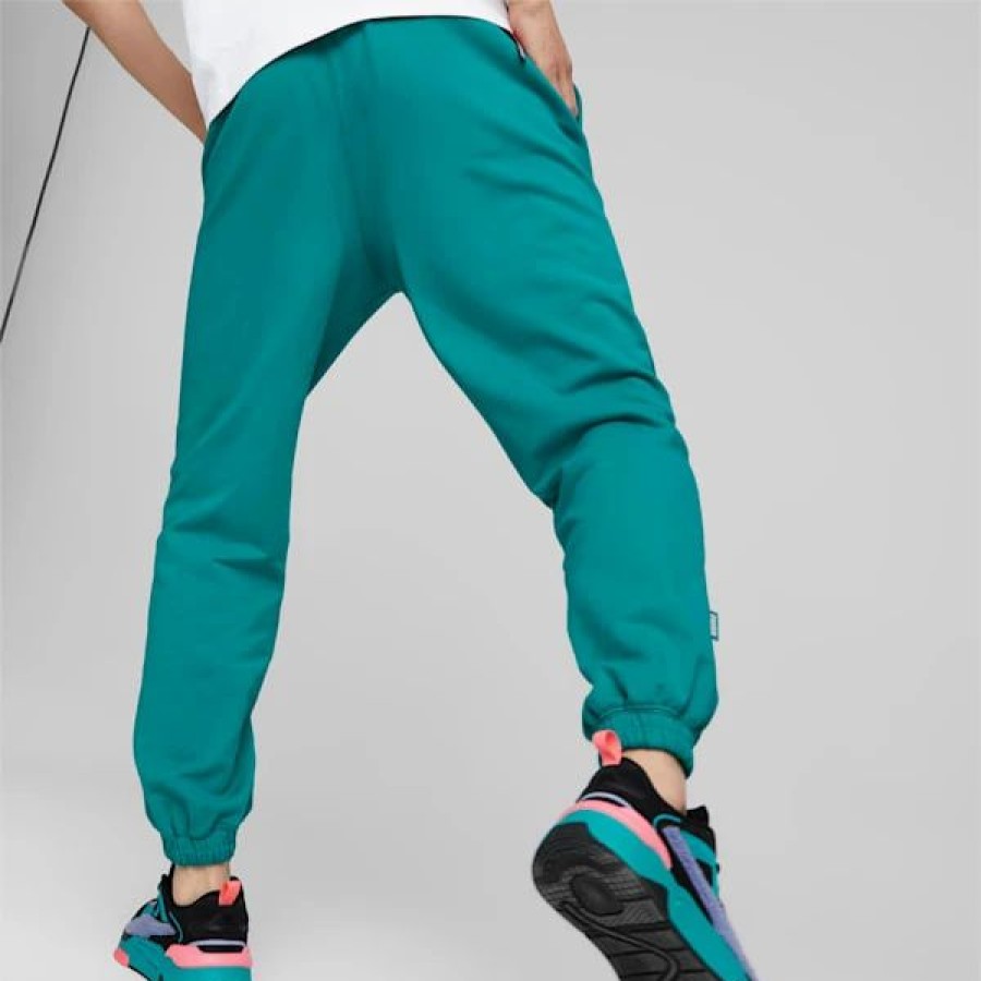 Sports * | Puma Fandom Men'S Sweatpants Deep Aqua