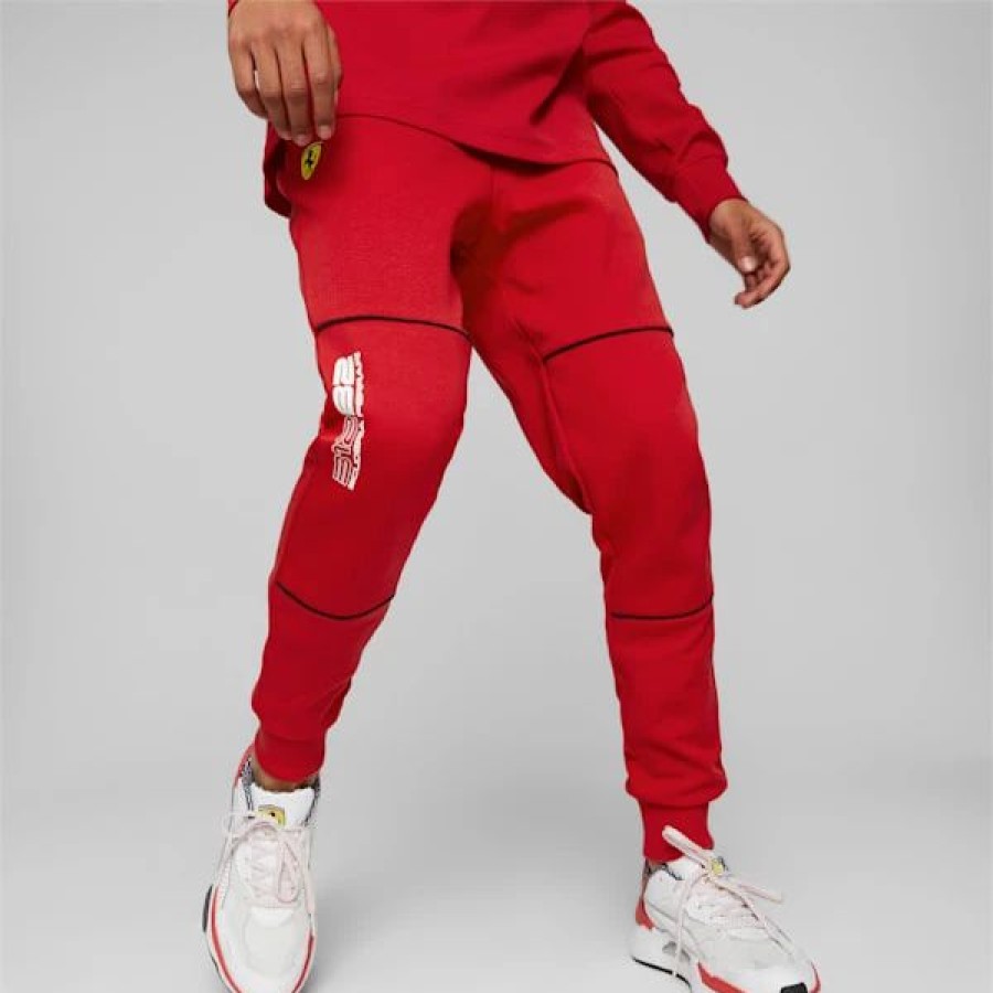 Clothing * | Puma Scuderia Ferrari Race Closed Cuff Men'S Motorsport Sweatpants Rosso Corsa