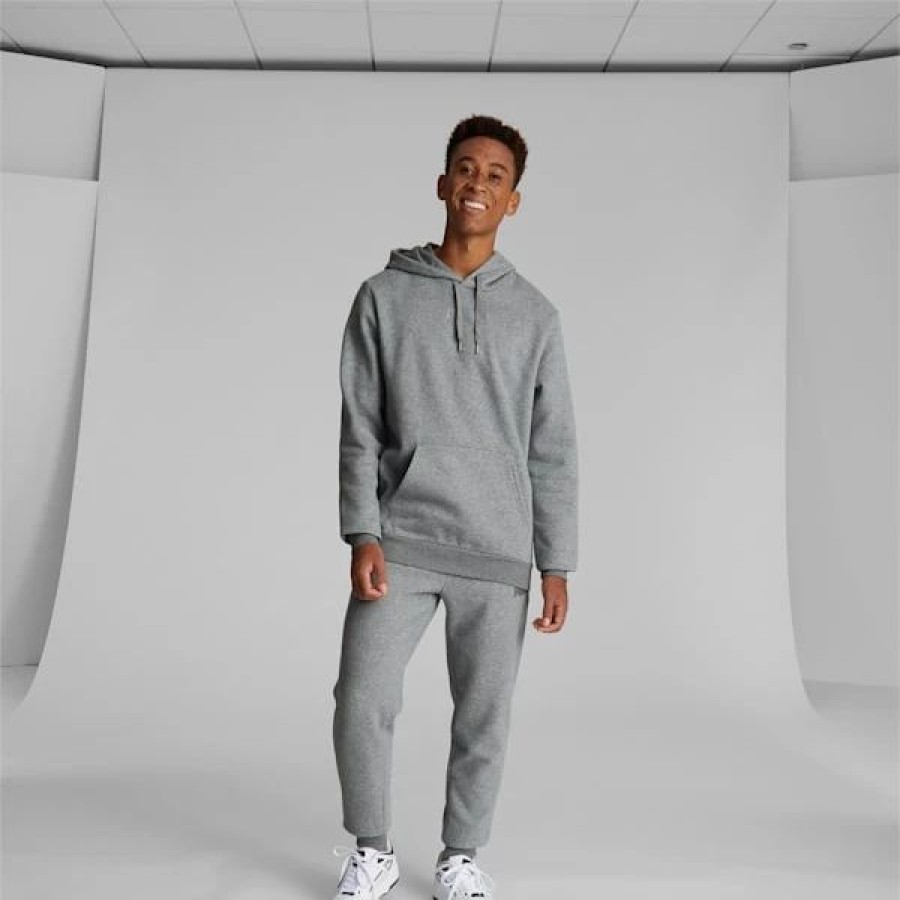 Clothing * | Puma Modern Basics Men'S Hoodie Medium Gray Heather