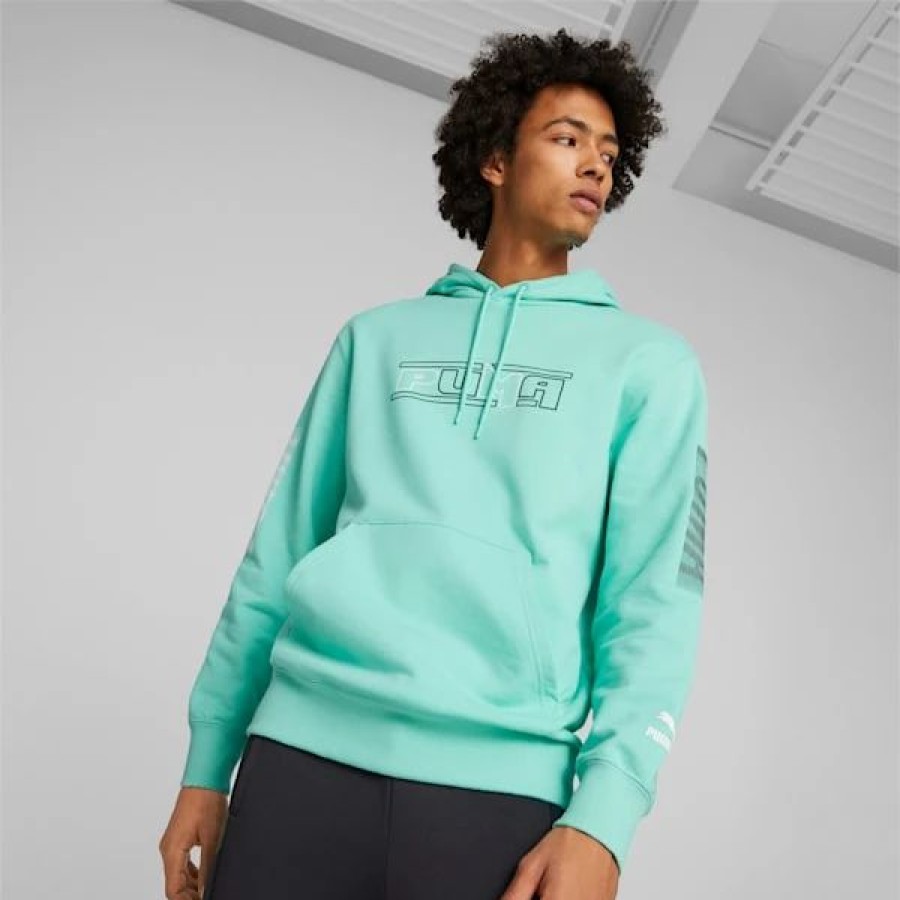 Clothing * | Sportswear By Puma Men'S Hoodie Mint