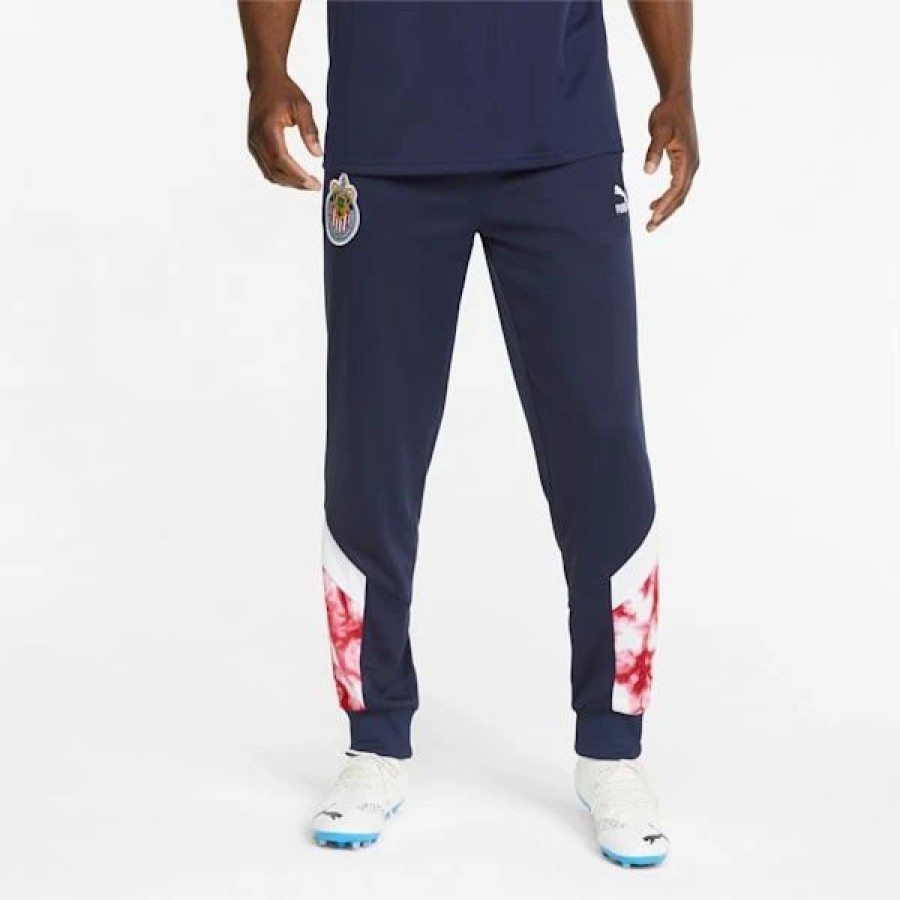 Clothing * | Puma Chivas Iconic Mcs Men'S Soccer Track Pants Peacoat-Chili Pepper