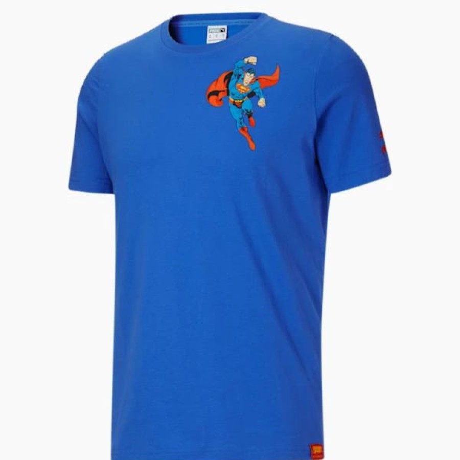 Clothing * | Puma X Dc Justice League Superman Men'S Tee Nebulas Blue : Sold Out